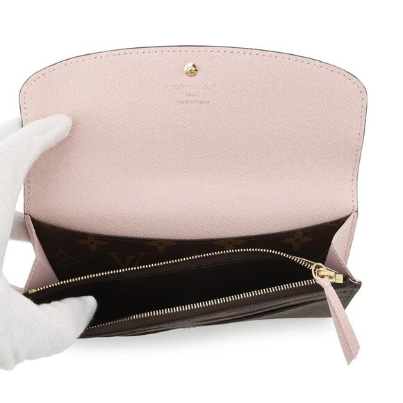 LOUIS VUITTON Portefeuille Emilie Monogram Rose Ballerine - Picture 4 of 11